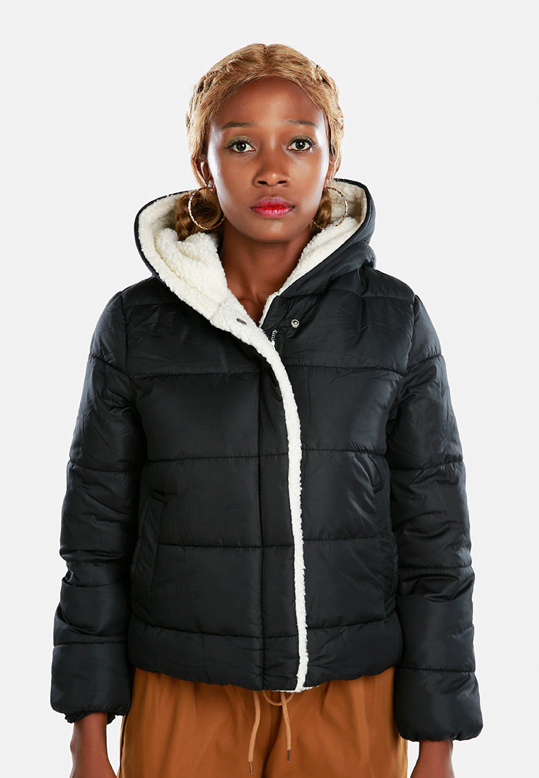 refreshing breasted puffer jacket by ruw#color_black