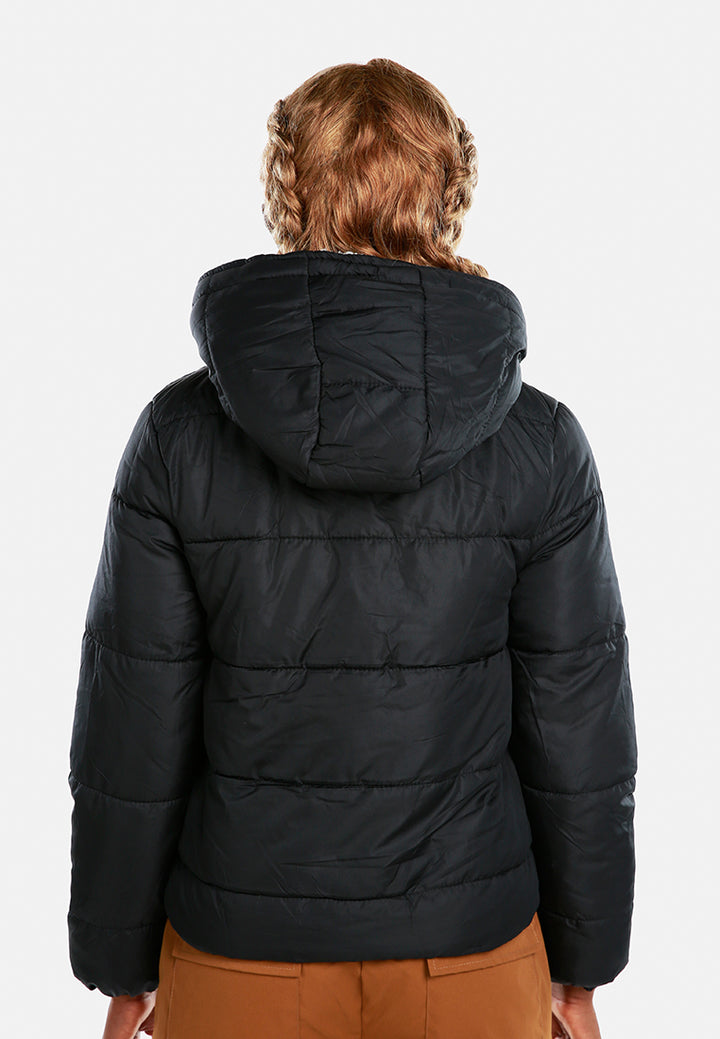 refreshing breasted puffer jacket by ruw#color_black
