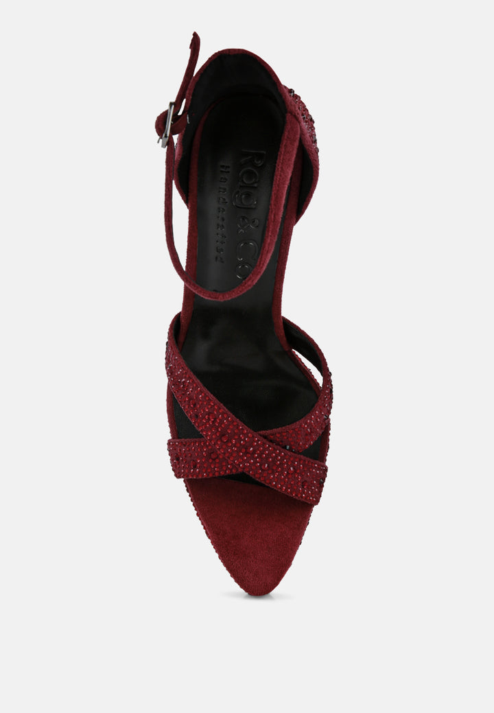 regalia rhinestone embellished stiletto sandals#color_burgundy