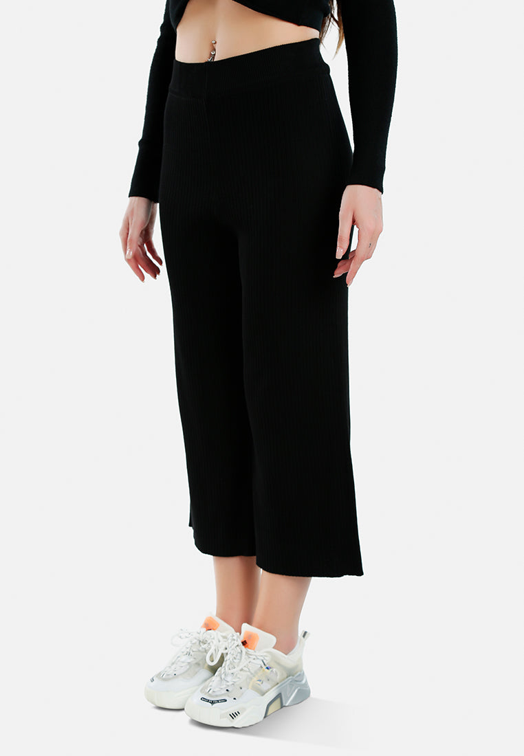 relaxed wide leg pants#color_black