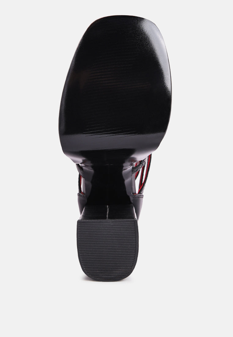 rielle high platfrom cage bootie sandal#color_black