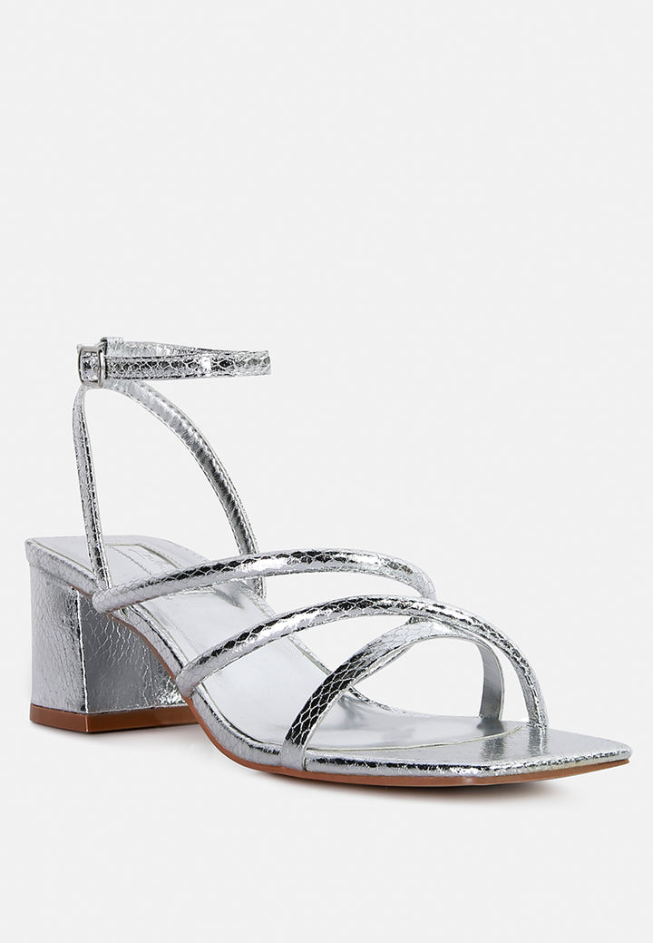 right pose croc mid block heel casual sandals#color_silver