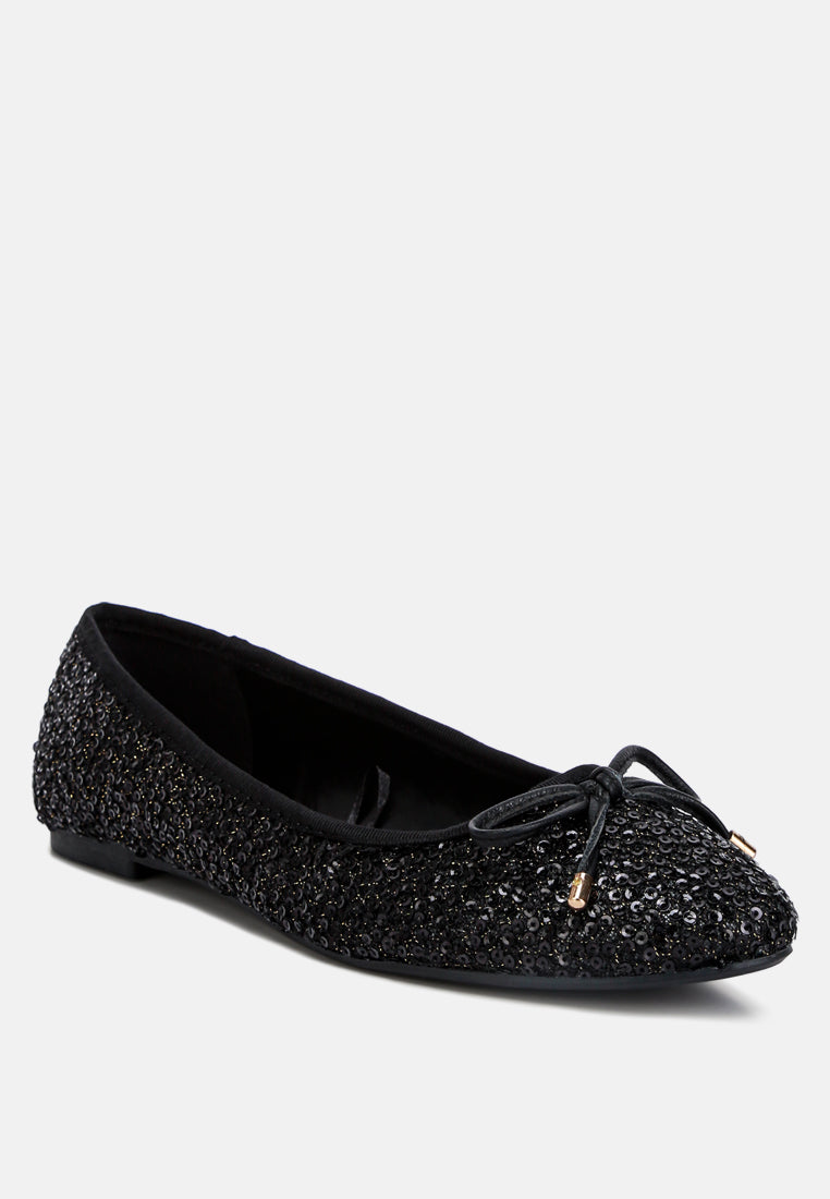 ringo sequin embellished ballet flats by ruw#color_black