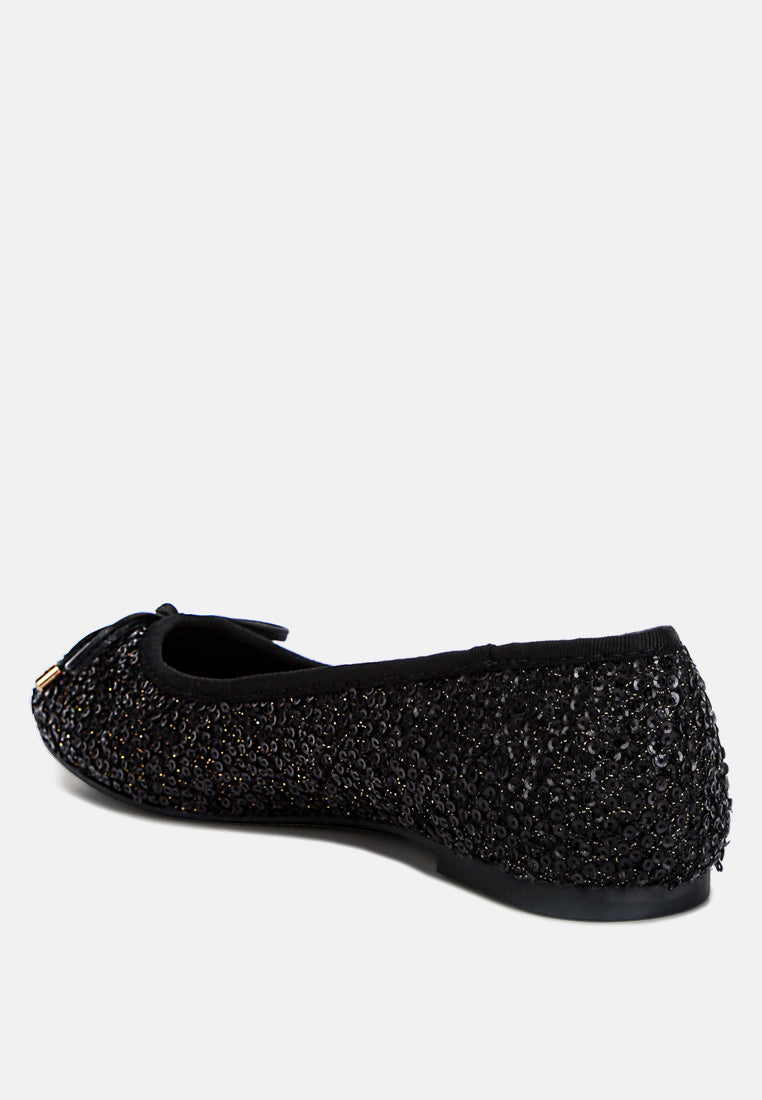 ringo sequin embellished ballet flats by ruw#color_black