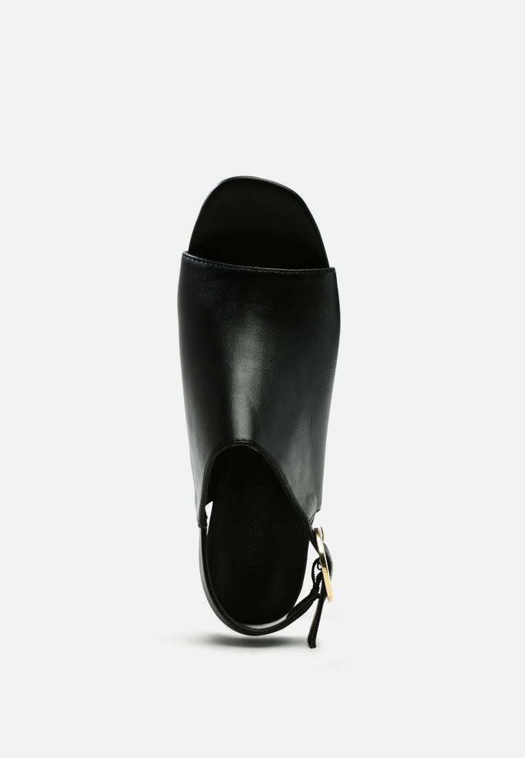 roisin block heeled sling back sandals #color_black 