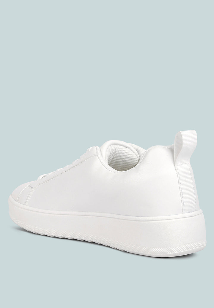 rouxy faux leather sneakers by ruw#color_white