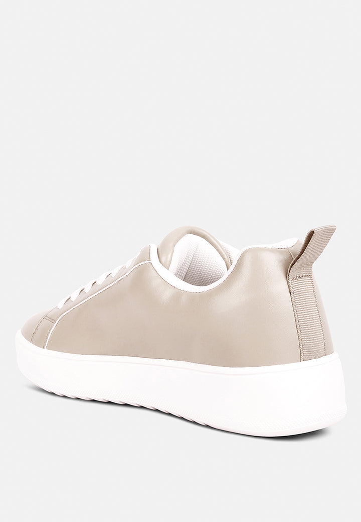 rouxy faux leather sneakers#color_taupe