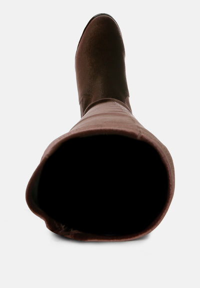 rumple velvet over the knee clear heel boots#color_dark-brown