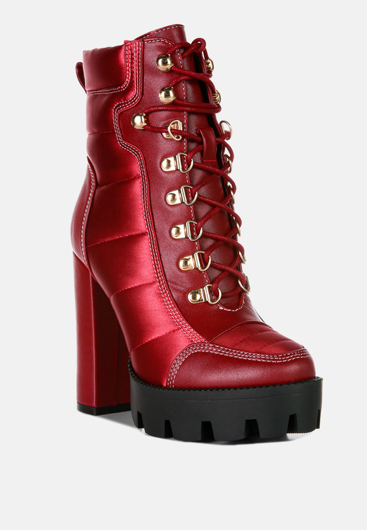 scotch high heel quilted satin biker boots#color_burgundy