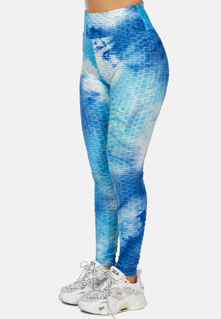 Scrunch Tie Dye Workout Pants#color_blue