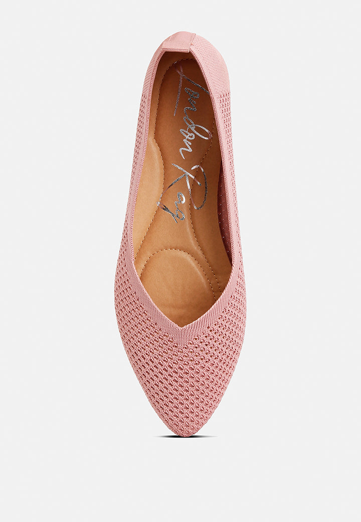 selaris fly knit slip on ballerinas#color_pink