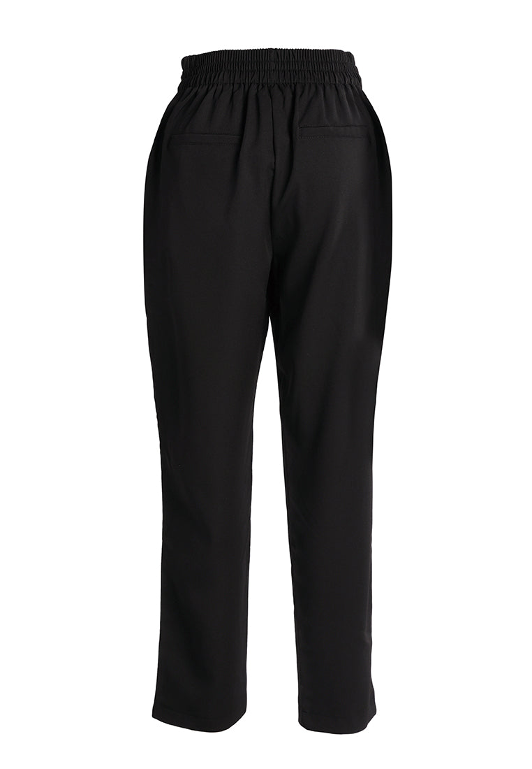 semi casual straight pants by ruw#color_black