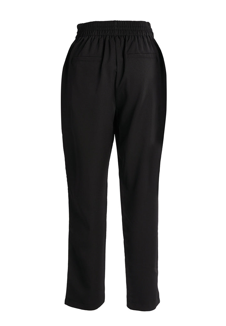 semi casual straight pants by ruw#color_black