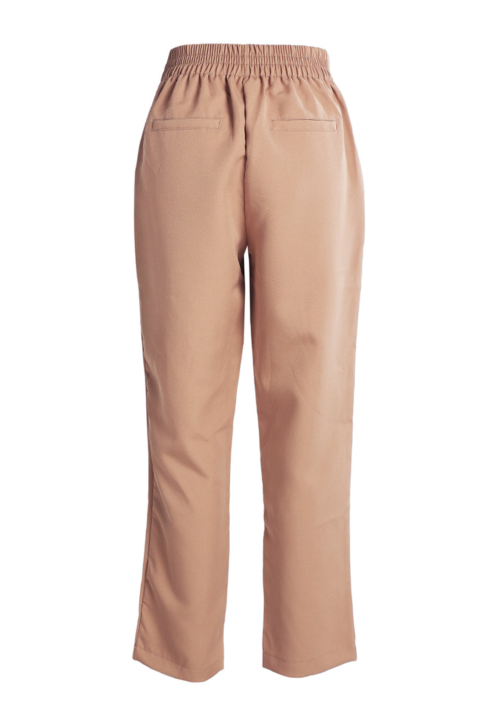 semi casual straight pants by ruw#color_camel