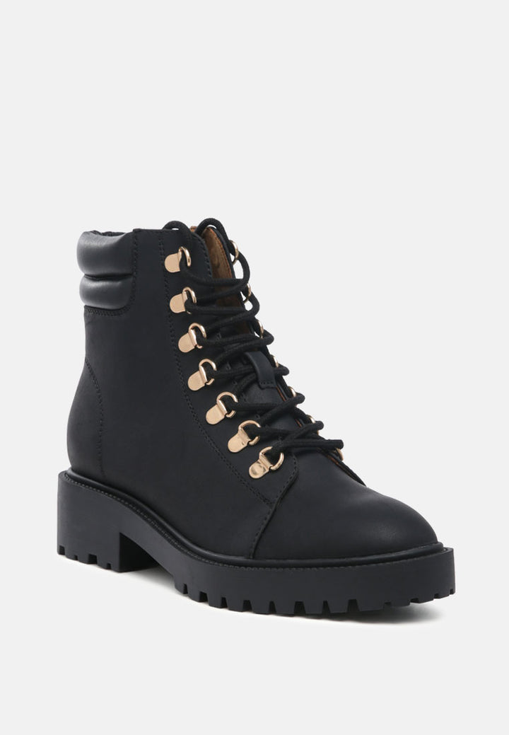 shirly soft leather lace-up boots#color_black