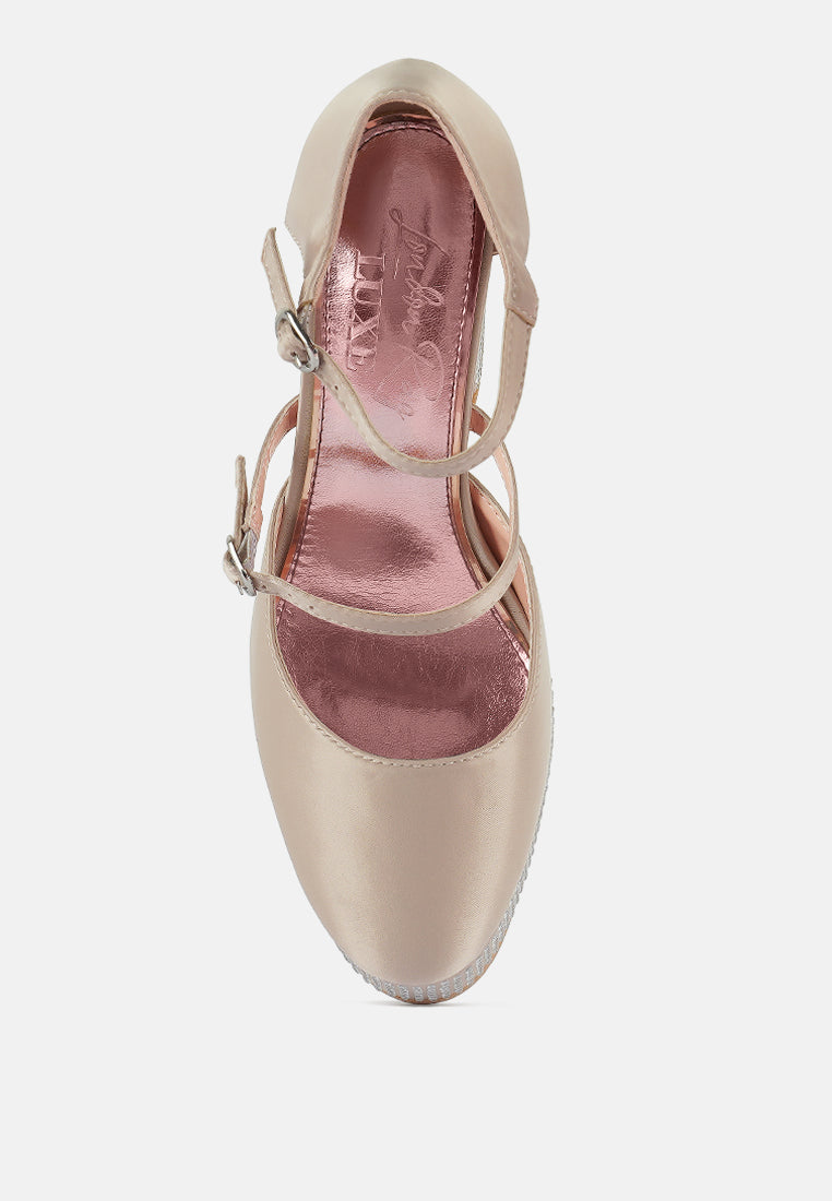 shiver rhinestones embellished platform mary jane sandals#color_beige