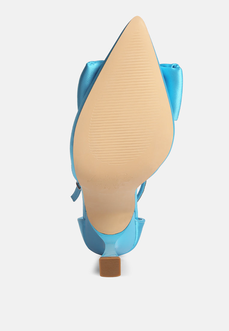 shoeverse satin stiletto heels with embellished bow#color_blue