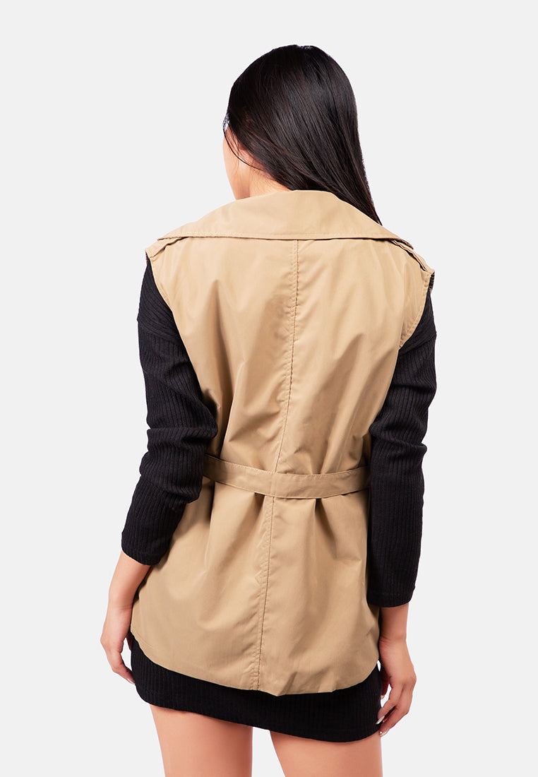 short epaulette trench coat#color_khaki