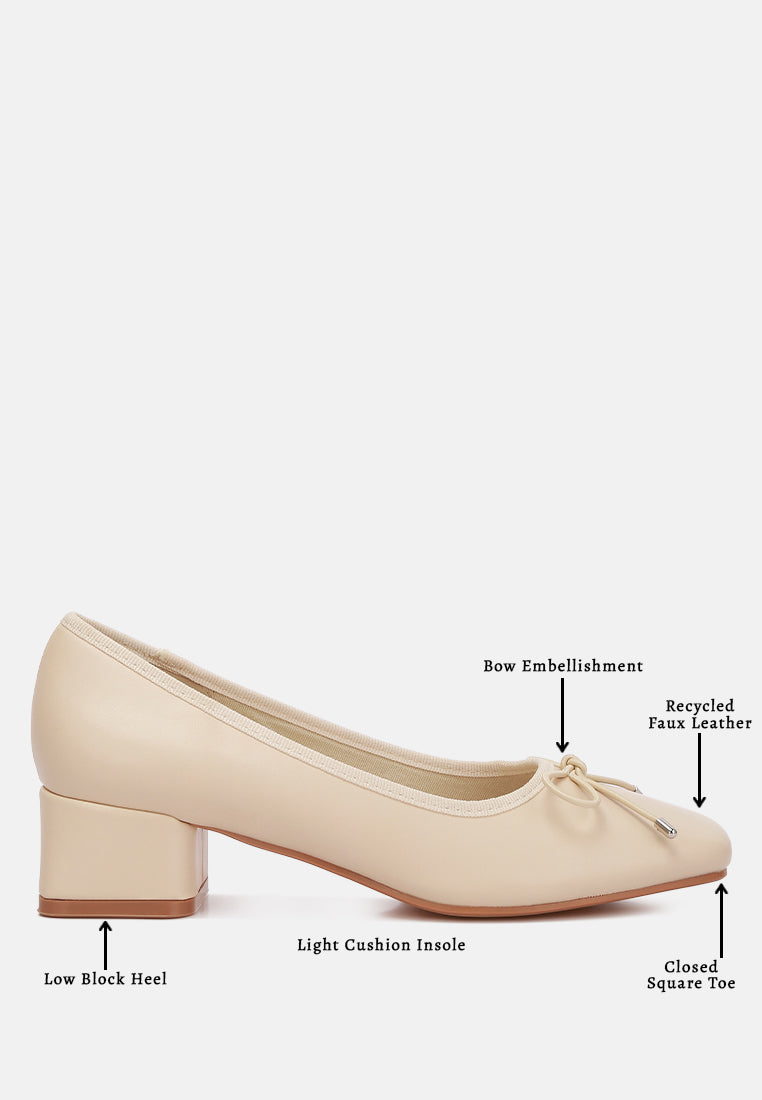 sienna low block heel ballerinas by rag#color_beige