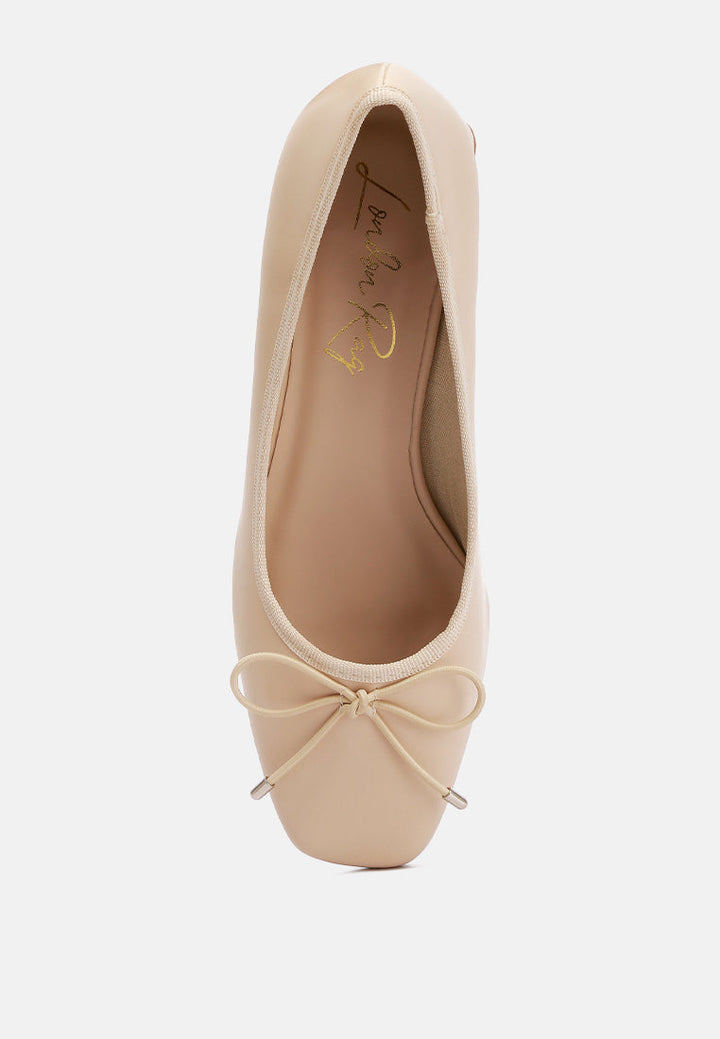 sienna low block heel ballerinas by rag#color_beige