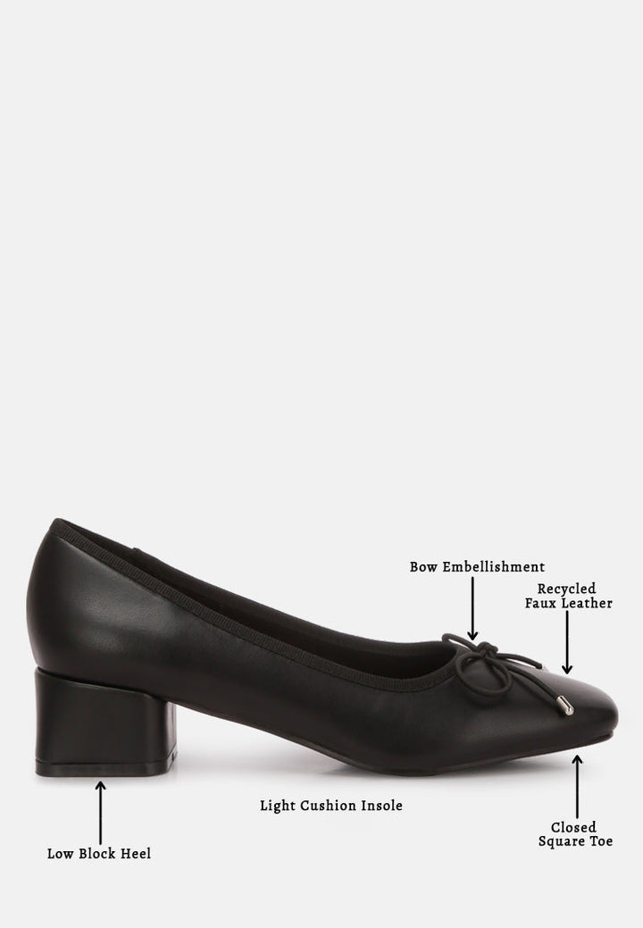 sienna low block heel ballerinas by rag#color_black