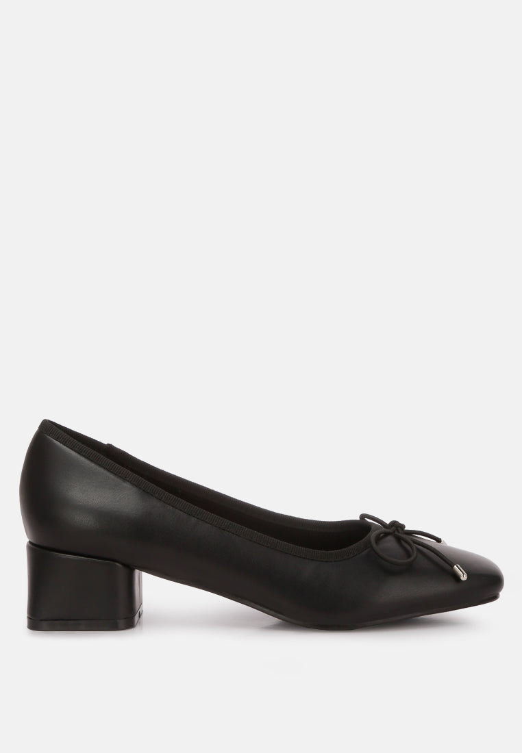 sienna low block heel ballerinas by rag#color_black