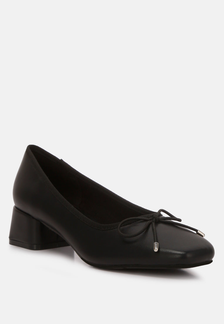 sienna low block heel ballerinas by rag#color_black