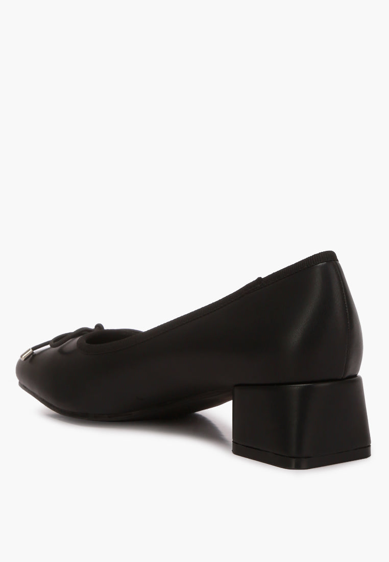 sienna low block heel ballerinas by rag#color_black