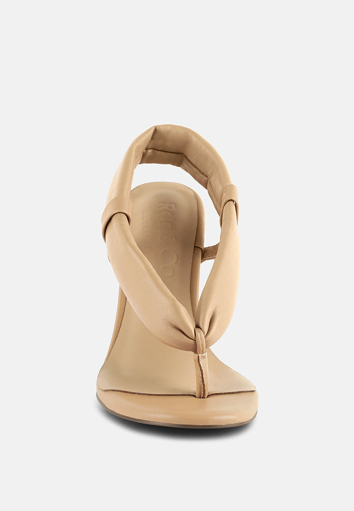 singles high heeled thong sandals#color_tan