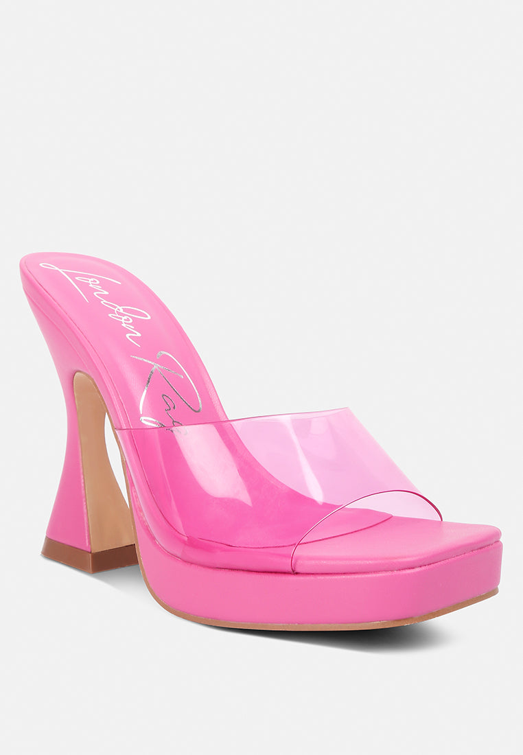 skyhigh clear strap block heel sandals#color_pink