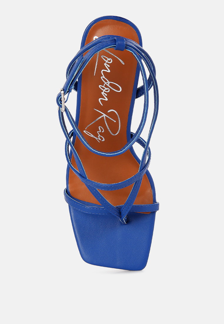 skyline mid heeled ankle strap sandals#color_blue