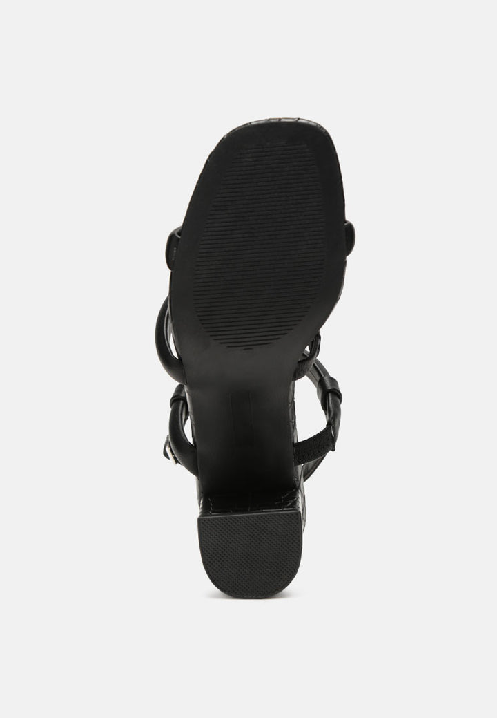 slater croc slingback block sandals#color_black