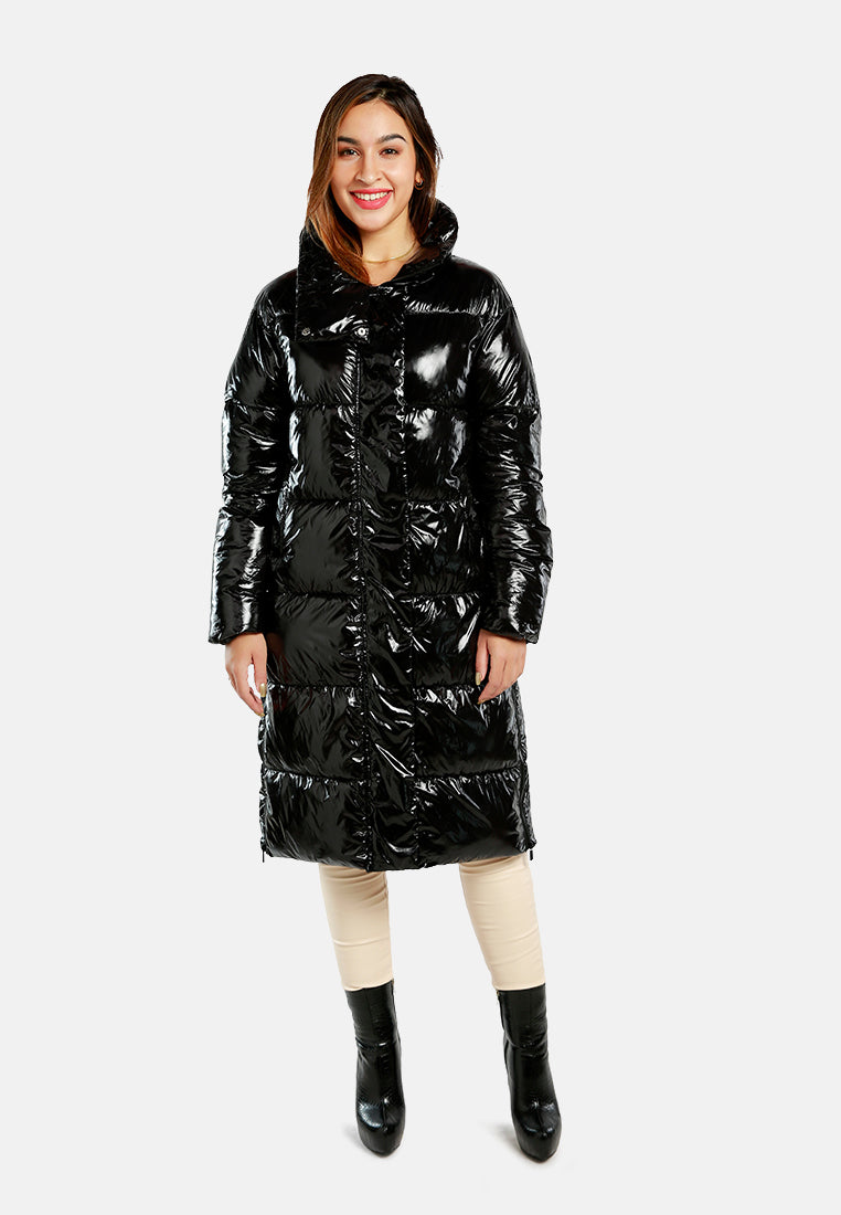 long puffer jacket#color_black