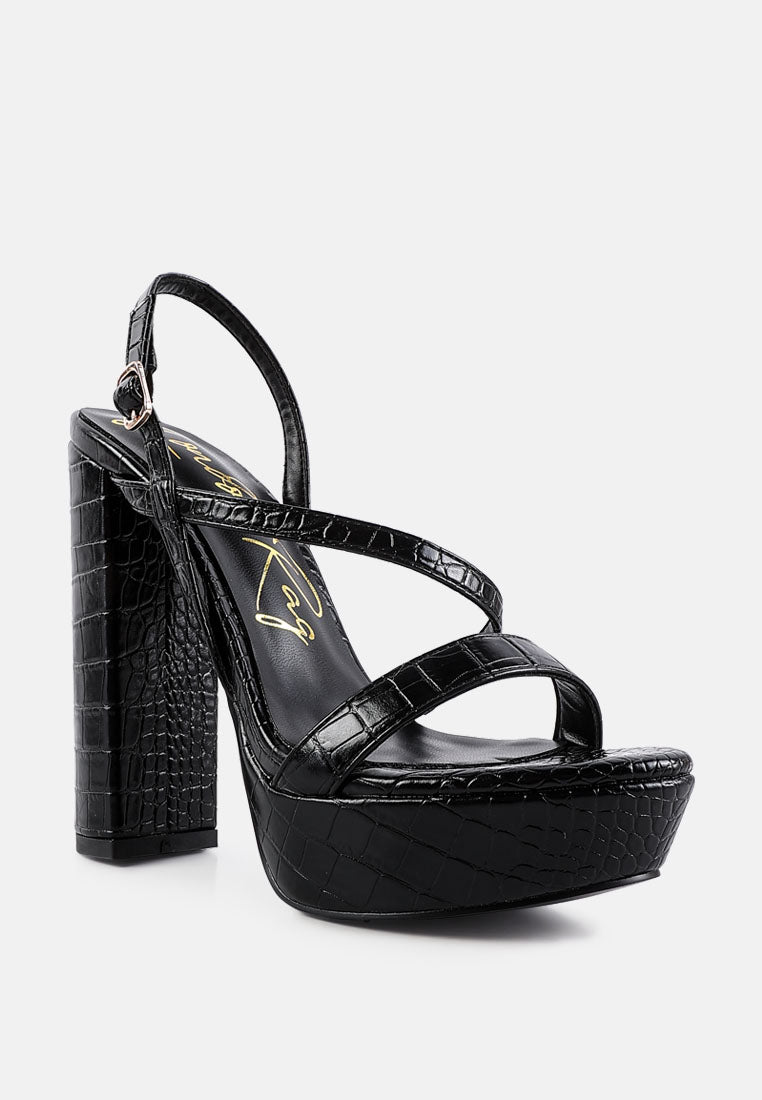 slegs slingback block high heeled sandals#color_black