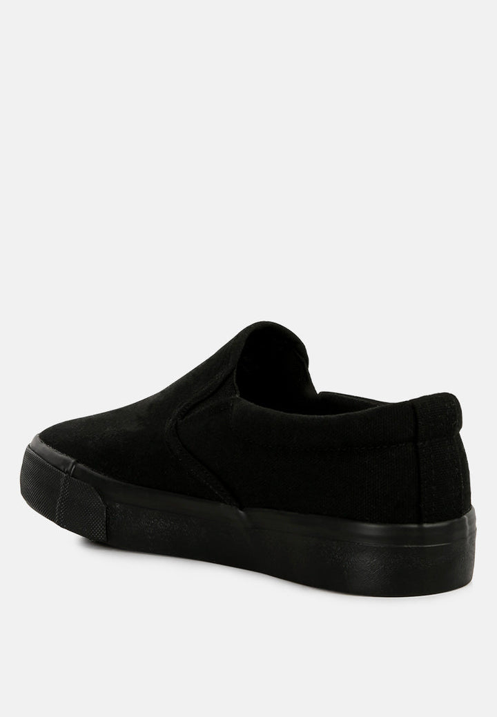 slip on canvas sneakers by rag#color_black