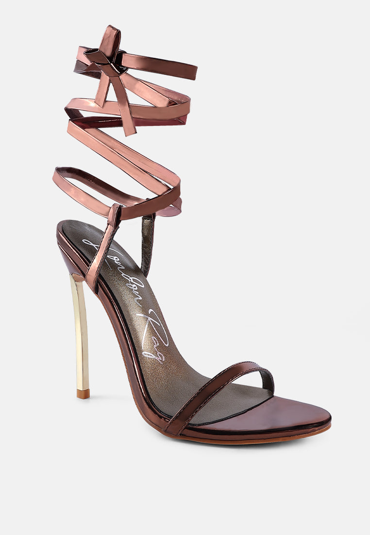 smacker lace up stiletto sandals#color_bronze