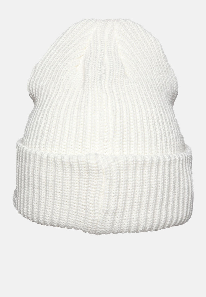 snuggly waffle cuff embroidered beanie by ruw#color_white