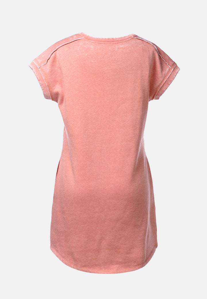 solid t-shirt dress by ruw#color_pink