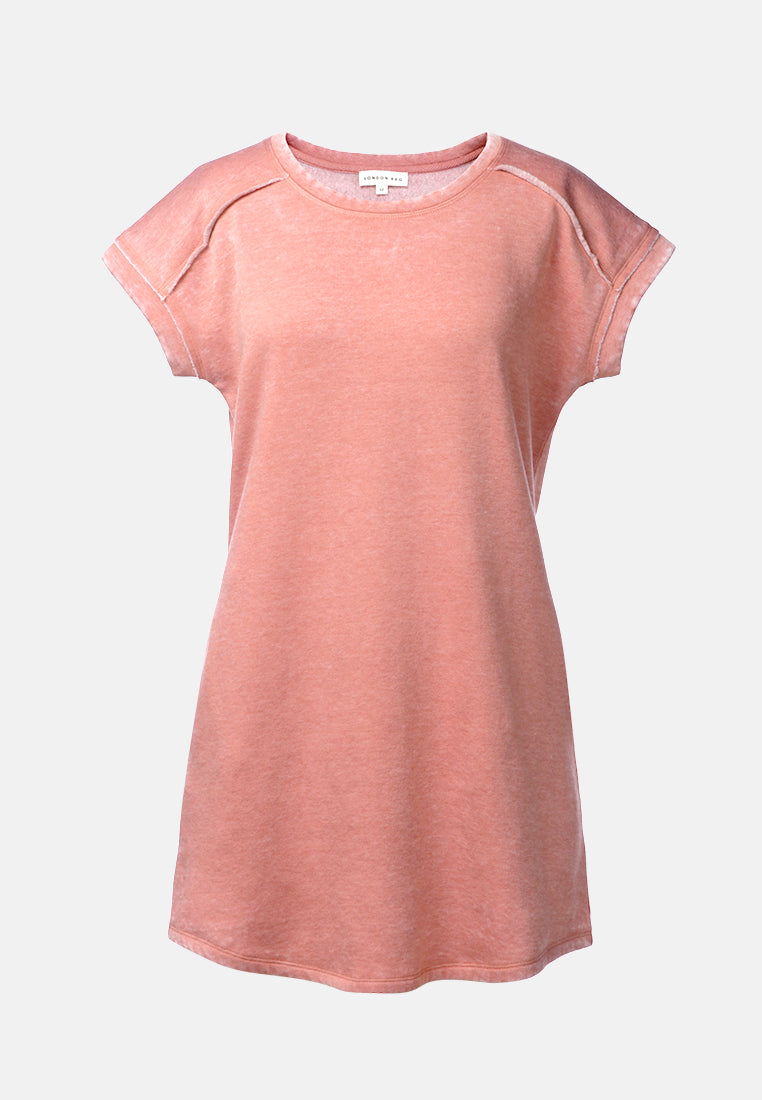 solid t-shirt dress by ruw#color_pink