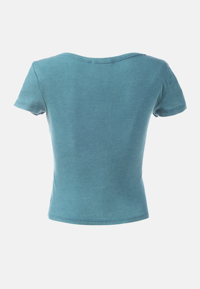solid button up knitted top#color_dark-green