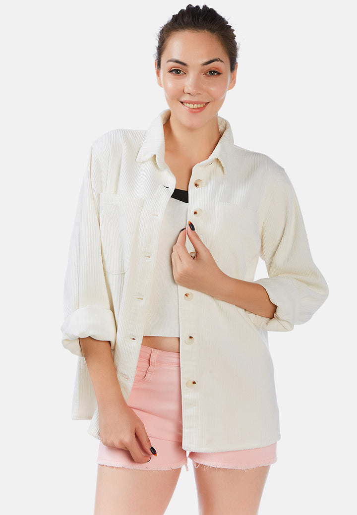 solid casual full sleeve shirt#color_white