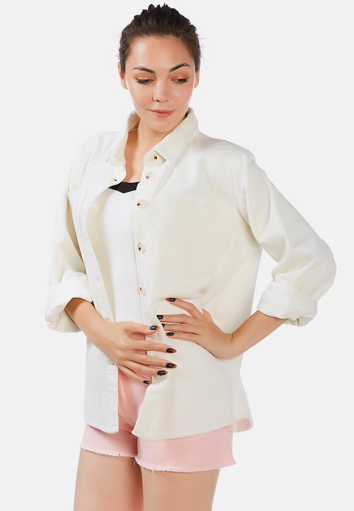solid casual full sleeve shirt#color_white