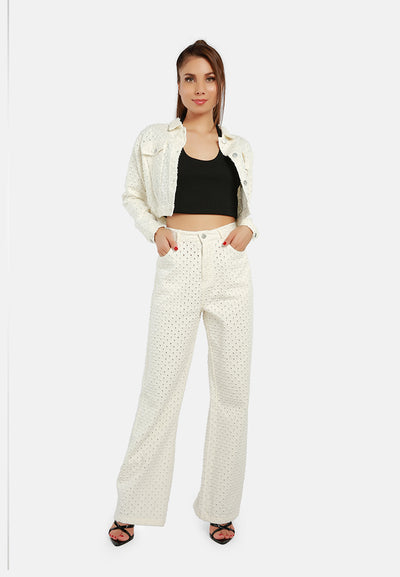 solid textured dobby crop jacket#color_white