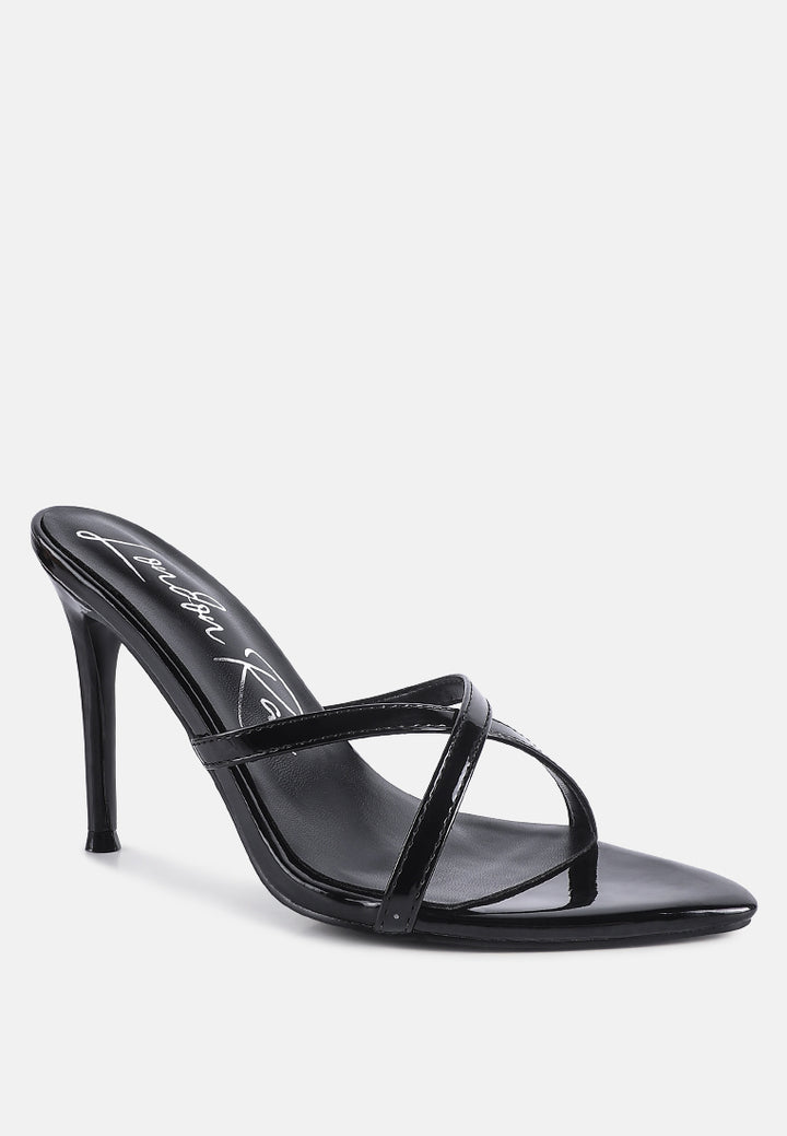 spellbound high heel pointed toe sandals by ruw#color_black