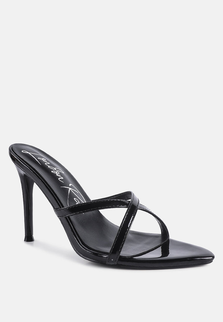 spellbound high heeled pointed toe sandals#color_black