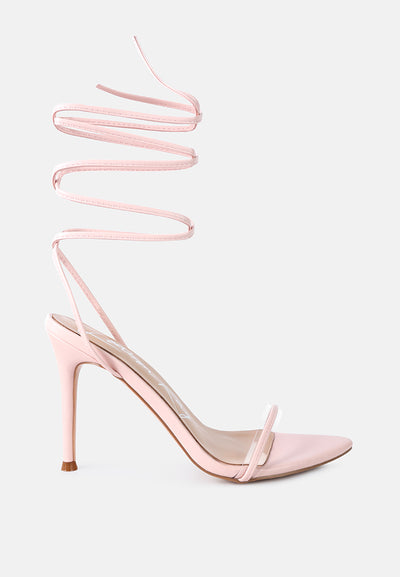 sphynx high heel lace up sandals#color_pink