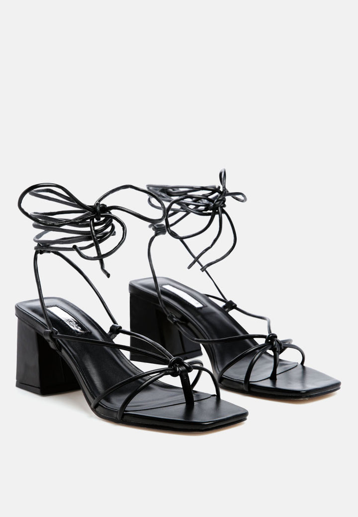 spruce tie up block heel sandals#color_black