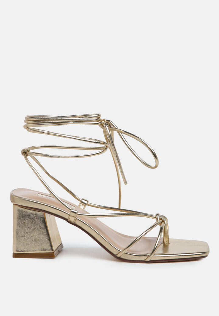 spruce tie up block heel sandals#color_gold