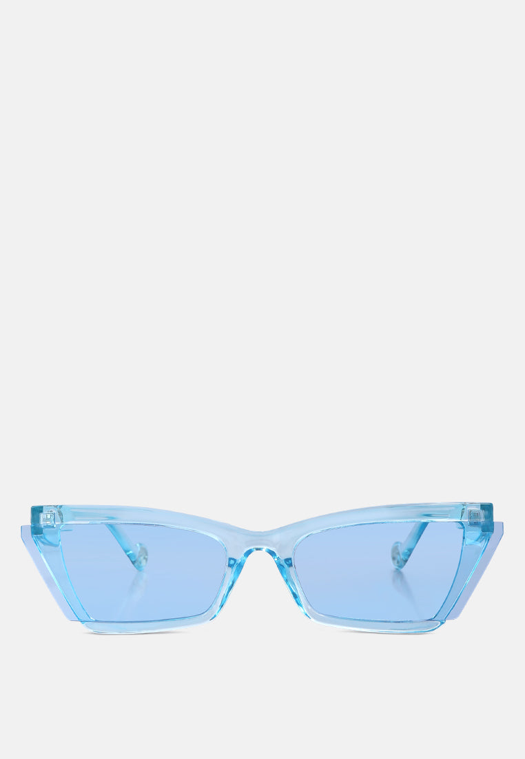 square cat-eye sunglasses#color_blue