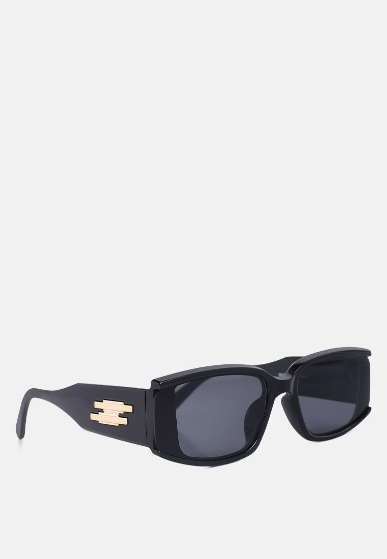 square metallic details sunglasses#color_black